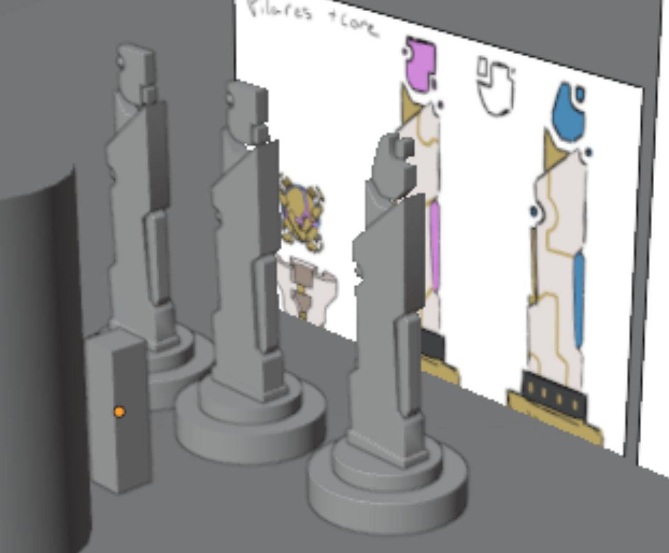 Blender islands and pillars