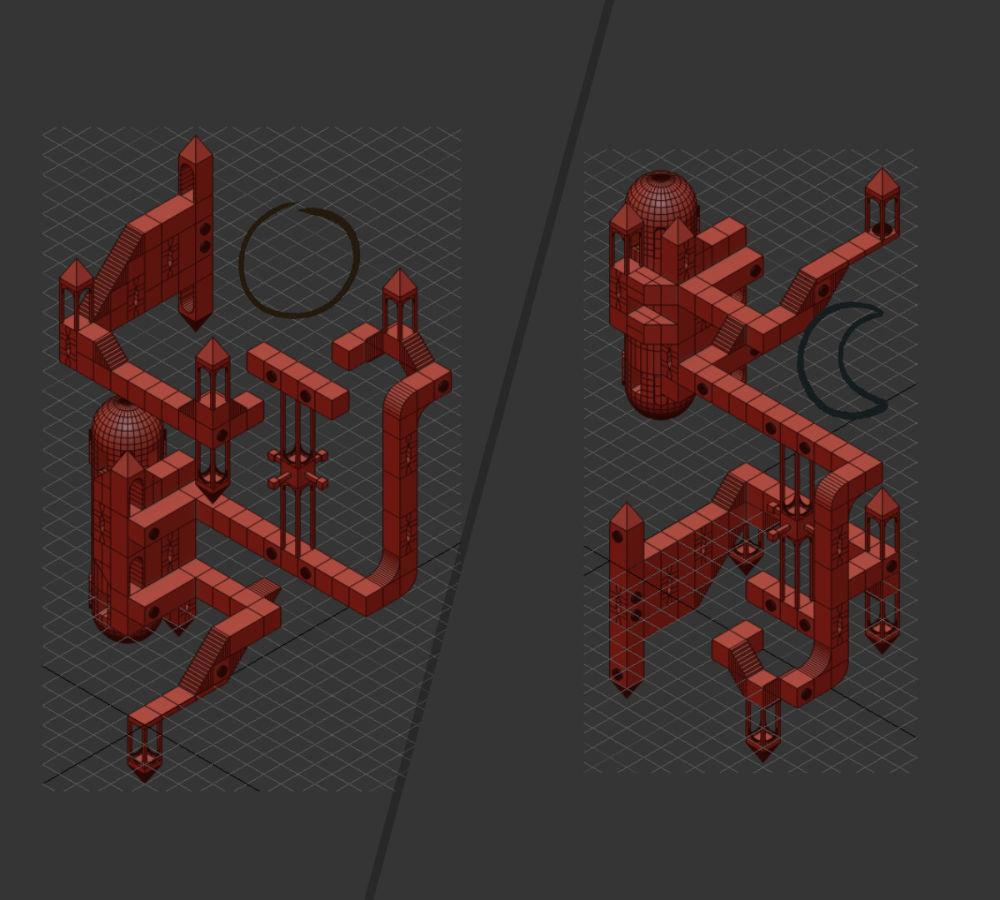 Isometric level overview