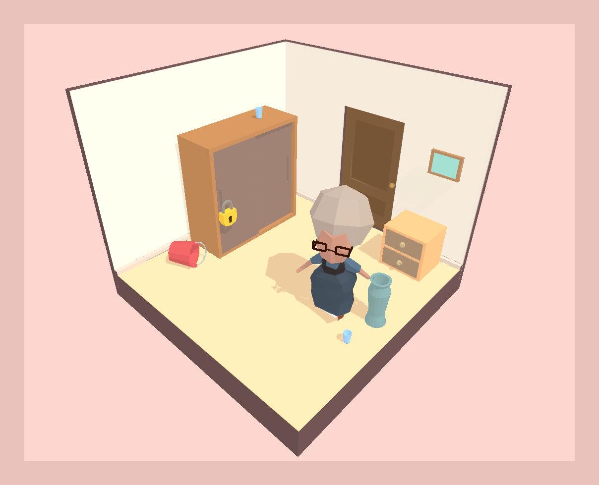 Low-poly apartment scene
